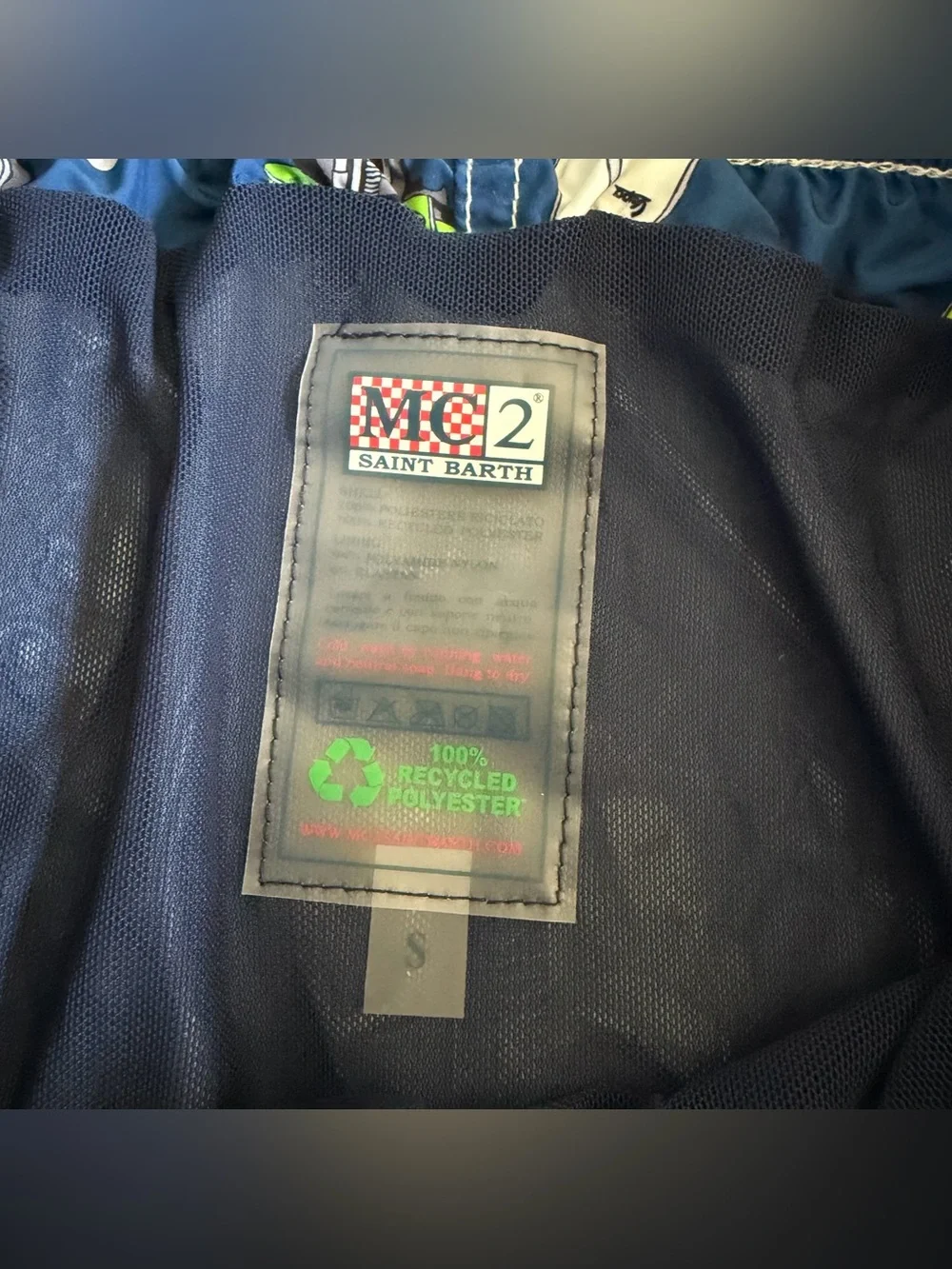 MC2 Saint Barth Men’s Vespa Swim Trunks Shorts Sz S Blue Limited Edition NEW NWT